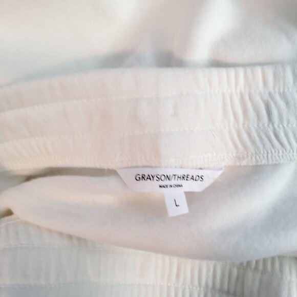 Grayson Threads White Drawstring Skirt Size L Cotton Polyester Blend - Picture 9 of 10